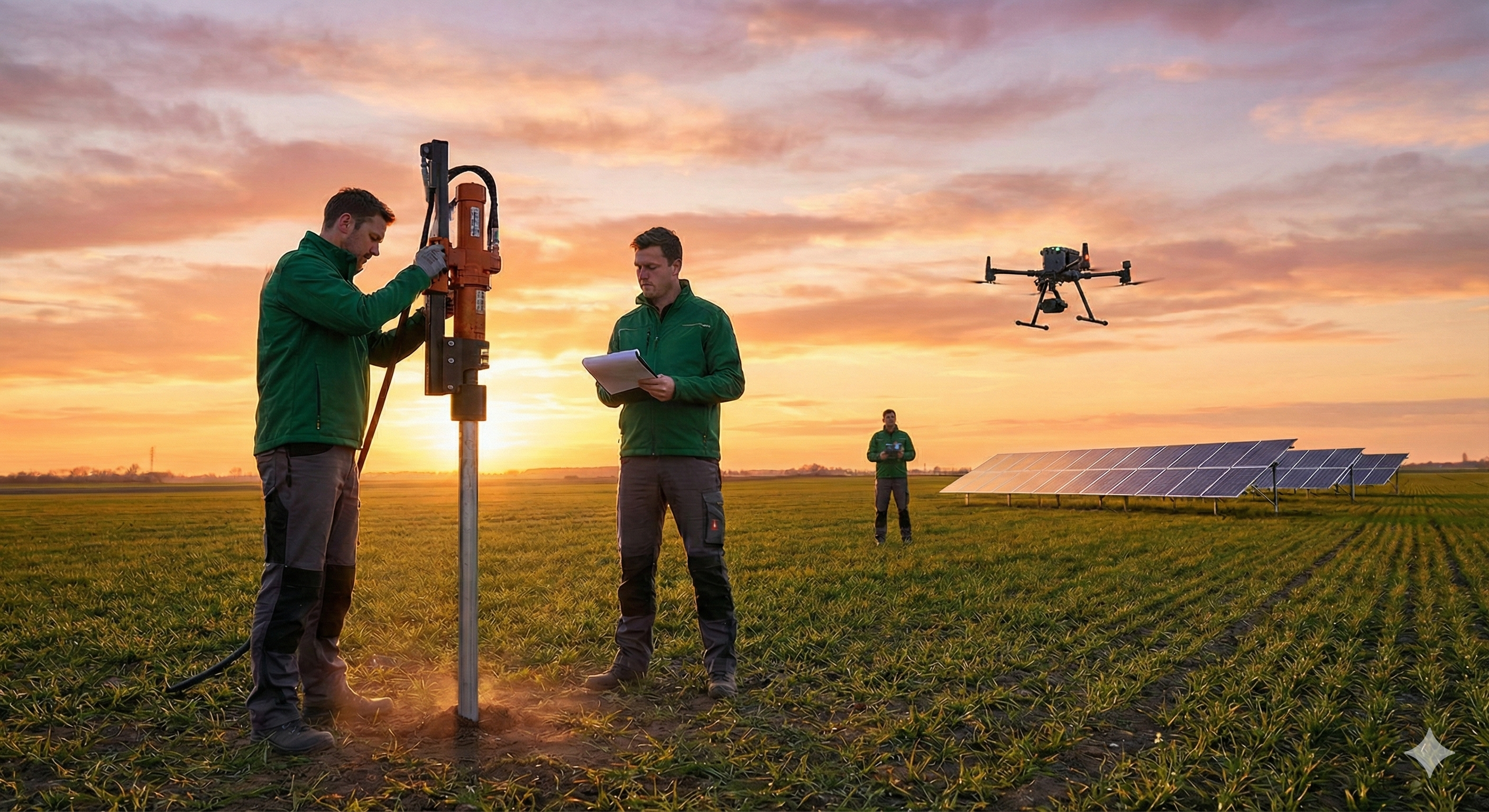 Solaranlage auf landwirtschaftlicher Fläche